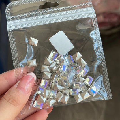 Mixed Shape Zircon Nail Rhinestones 50pc