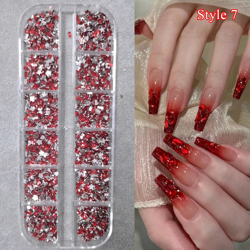 Crystal Diamond Nail Art Rhinestones 12 Grid