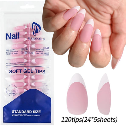 Light Pink Square Press-On Nails 100pc