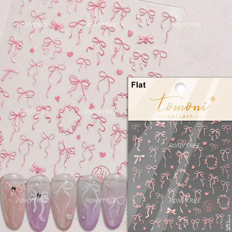 Jelly Bowknot Star Dreamy Nail Art Stickers