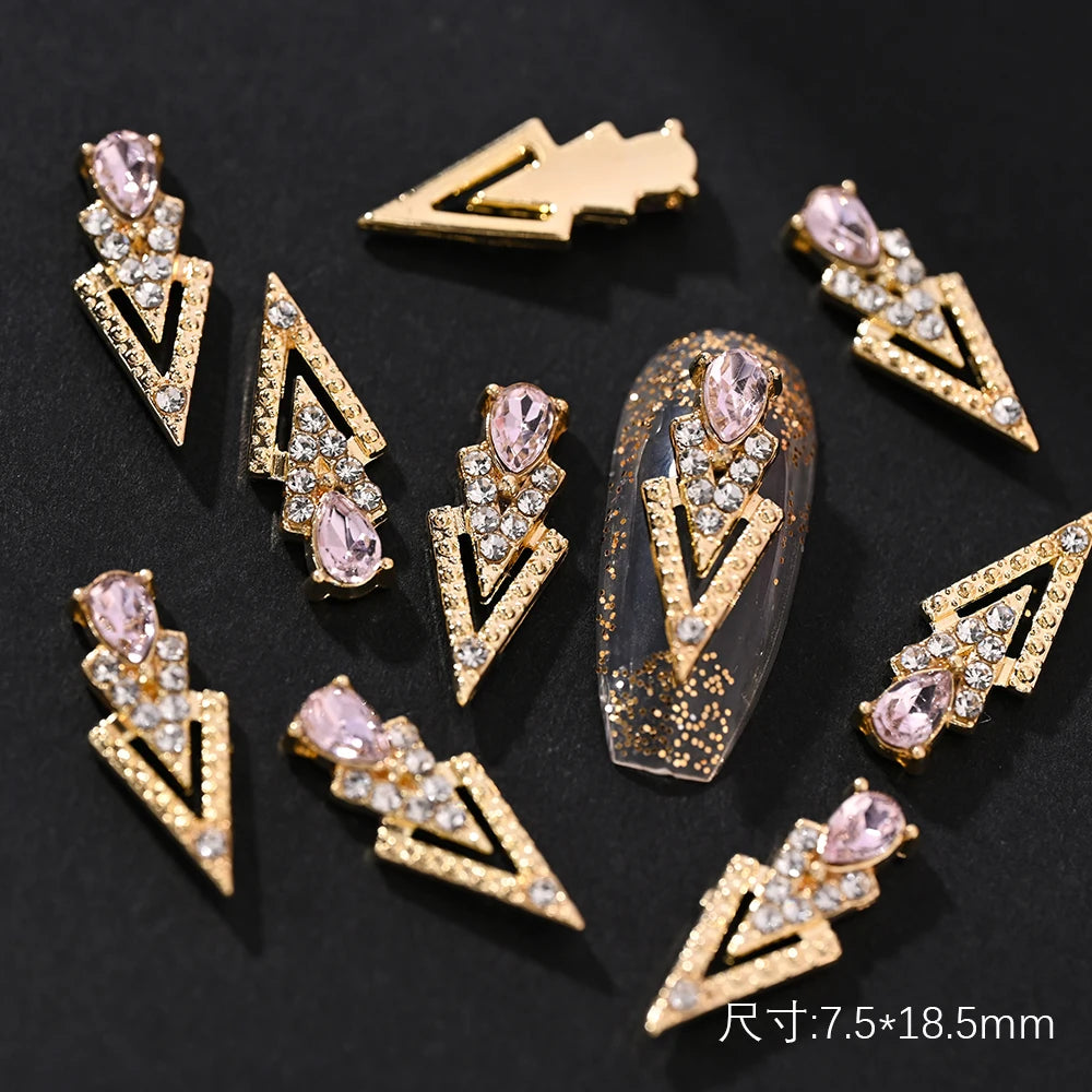 Crystal Alloy French Court Nail Charms